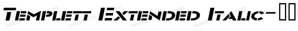 Templett Extended Italic字体转换